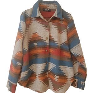 Blue B Collection Aztec Western Navajo Style  Size M Women Jacket